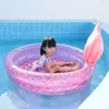 Piscine gonflable pour bébé pour bébé ménage extérieur sirène pagayage piscine pvc clôture ronde jeu salle de bain salle de bain cadeaux de piscine 240423