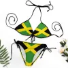 Definir biquíni jamaica bandeira jamaicana bandeira raggae fofa bikinis feminina humor de alta qualidade