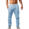 Men's Pants Men Chino Cargo Fashion Cotton Linen Casual Trousers Flat Front Summer Wicking Breathable Big Tall