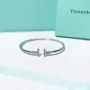 Браслет -браслет Dracelet Bracelet Tt Bracelets Bracelets Inlay Diamond Titanium из нержавеющей стали Высокополированная мода высокая качественная пара браслетов дизайнера подарков ювелирные изделия