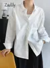 Women's Blouses Cotton 2024 Spring Office Lady Long Sleeve Women Basic Shirt Minimalist Loose Button Up Ladies Tunic White Blouse Tops