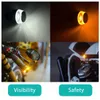 2PCS Motorcycle Turn Signal Light, 12 LEDS Turn Signal Indicator Lampe, Amber / White Front Grodbar Figh