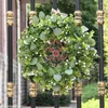 Estatuetas decorativas decorações de carrilhão de vento Plástico Wedding Room Party Plants Fake Wreath Wreath Combination Home Door Window