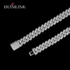 Sell Hot Hop Hop Male Chanteur de rap Male Jewelry Brass 16 mm Chaîne de câlin VVS Zircon Sparkling Diamond Tennis Bracelet