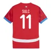 2024チェコ共和国メンズサッカージャージナショナルチームSchick Soucek Chytil Chory Sadilek Home Away Football Shirts半袖大人のユニフォーム