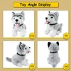 26cm Stuffed Husky Doll Toys Puppy Dog Soft Plush Grey Pillow with LED Night Lights Animals Birthday for Girls Kids 240416