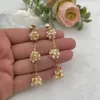 Stud -oorbellen 2024 Fashion Women Elegant Pearls Copper Draad Twined Long Tassel Drop Earring Sexy Party