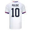 ZSESAS SOCCER JERSEYS 2024 2025 COPA AMERICA USWNT KOBIET KIT KIT USMNT 24/25 DOMOWE DOSTALNE Koszulki piłkarskie mężczyzn Wersja 2024 Pulisic Smith Morgan Balogun Plus