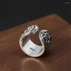 Clusterringen Verstelbare herenring 925 Sterling Silver Initial Wedding Brand Opening Jewelry 2024 Anillos Plata Para Mujer R07