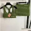 Bras harfleri işlemeli kadınlar sütyen etek seti lüks tasarımcı sportif tank üstleri y kolsuz eşofman tankları yoga kıyafetleri bırakma teslimat