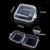 Storage Bottles 100Packs Small Clear Plastic Containers Case With Lids For Items And Other Craft Projects