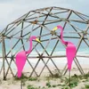 Garden Decorations Whimsical Bird Pink Flamingo Home Garden Decoration Swirl Absolutely Gorgeous Unique Dynamic Rotating Bird Swirl bird props