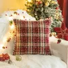 Cojín/decorativo navideño a cuadros cojín cojín algodón decorativo s para la cama de sofá vida ic ic cubre rojo torta de decoración del hogar regalo