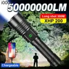 Original Flashlights Torches LED Flashlight Super Bright Rechargeable Torch Light Powerful Flashlight Self Defense Camping Work Flash Light