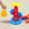 Sand Play Water Fun Divertido de 5 peças Plástico Toy Beach Set Bucket Toy Hourglass para tocar ao ar livre de crianças de praia T240428