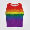 Women's Tanks Girl Crop Top Splash Pigment Iridescence Art Flag Women Short Vest O-neck Sexy 3D Print Bare Shoulders Clothes