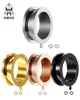 Kubooz Aço inoxidável 4 cores túneis de orelha e plugues de plugues de piercing jóias de piercing Jewelry 625mm 100pcs7874149