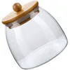 Lagerflaschen Bambus Deckelglasbehälter Jar Cookie Kaffee mit Abdeckmehl und Zuckerbehälter