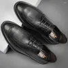 Casual Shoes Business Leather for Men Autumn Luxury Bekväma lägenheter Slip på svart kontorskarriärskor Non Zapatos Hombre