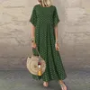 Boho maxi abito stampato vintage estate mezza manica sciolta casual plus size abiti lunghi vestiti grandi abiti vesti vestidos 240415