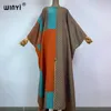 Winyi Print Comfort Fashion Fashion Kaftan Robe de vacances Elegant Africa Femmes Boho Party Vêtements d'hiver pour femmes Longue robe 240415