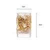 Mokken Crystal Glass Tea Cup Chinese stijl Golden Dragon Phoenix Relief Cups Middags Concentreerde koffie