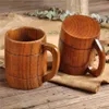 Tassen 320 ml große Holzbierbier Tasse Holz Kaffeetasse Holz Tank Tanks Tanks Bier Schöne Tee Tasse Eimer Herren kreativer Kaffeetasse J240428