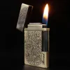 Vintage Butane Refillable Without Gas Lighter Classic Fashionable Encidedores Side Malningshjul Retro Flame -tändare Dropshipping