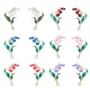 Charms Bell de colgantes en forma de orquídea elegante flor multicolor para joyas que hacen hallazgos de collar de mujeres de bricolaje 3x2cm 5pc