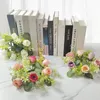 Dekoracyjne kwiaty w kółko w wieniec sztuczny dekoracja kwiatów elegancki zestaw róży z kolorowym do domu