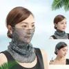 Summer cienki szalik przeciwzapoćnowy Kobiety jeżdżące na szyfonie kołnierz szyfonowy wielofunkcyjny UV Maska ochrony filmu przeciwsłoneczna dla twarzy 240417