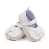 Baby Girls Shoe Souches Souches non glissantes Butterfly Knot Fashion Outdoor Couleur solide Borns Borns First Walkers Princess Chaussures 240425