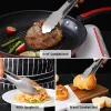 Accessori 9/12/16 pollici di pinze barbecue lunghi bbq manico non slip in acciaio inossidabile clip da barbecue insalata pane morsetto cucina cucina cucina clip