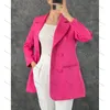 Herenpakken zomer dubbele borsten elegante vrouwen sets solide kleur op maat casual hoogwaardige vrouwelijke blazer zakelijke kantoor dame outfit