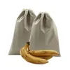 Sacs de rangement 210D revêtement argenté Sac de fruits frais imperméable Banana Kitchen Fridge Vegetable pour garder les bananes