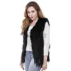 Pelliccia di pelliccia faux lady vera coniglio giubbotto a maglia maglietta con giletta casual gilet gilet al 100%cappotti senza maniche verille naturali Drop Del Dhqus