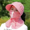Berets Outdoor Syor Mask One Rattice Summer Heathable Face Mountain Riding Dust Hat Sunshade UV Design Zipper Nec D0Z7