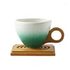 Mokken gradiënt kleur keramische mok espresso kopje ontbijt kopjes theeware cafés porselein koffie drinkware coffe keuken eetbar