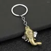 Keychains olifant kop sleutelhanger ring vaste kleur sleutelhanger tas tas tas decor hanger hangende vintage dier charmes decoraties