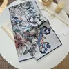 Brand D Luxury Women Silk Twill Double-sided Printing Scarves Lady Silk Fashion Shawl Arrival Silk Square Foulard 240422