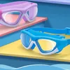 Barn simmar glasögon öronpropp 2 i 1 Set anti-dimma HD-lins silikonskydd simglasögon för 4-15 år barn i poolen 240426