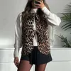 Women's Vests Women Y2k Sleeveless Stripe Print Shirt Tie Front Peplum Coquette Blouse Cute Summer Lace Up Going Out Babydoll Top Leopard
