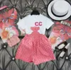 Fashion New Summer Clothing Sets Designer Brand LOGO Cotton Short Sleeves Clothes Suits Tops Pants Baby Toddler Boy Clothing Kids Children Girl Outfits 01