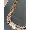 Custom centaines conceptions Miami Cuban Link Chain Gold Diamond Diamond Moisanite Jewelry Collier pour la fête