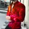 Men's Dress Shirts Shirt Fashion Luxury Party Pink Red Blue HD Pattern Designer Design 2024 Style Soft Comfortable Plus Size