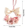 Dekorativa blommor Flower Centerpieces For Party Garland Artificial Wall Decor med Bow DIY Crafts Fake Ytre Door Wreath Car