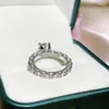 Pierścienie klastrowe biżuteria mody dla kobiet 925 Sterling Srebrny kolor cyrkonowy ślub ślub Akcesoria