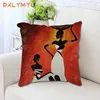Pillow Oil Painting Print Covers Pillowcase Retro African Style Decorative Throw Case 45x45cm