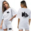 Mädchen weiße Hemden Sets Frauen T -Shirt Designer T -Shirt Sommertops losen Solid Color Sweatshirt T -Shirt Luxus Casual Clothet Tide Sprühte Tops Frauen Fox Tracksuit Anzug als