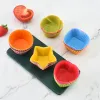 Moulds 7pcs/lot DIY Silicone Cake Mold Round Shaped Muffin Cupcake Baking Molds Kitchen Cooking Bakeware Maker Cake Decorating Tools